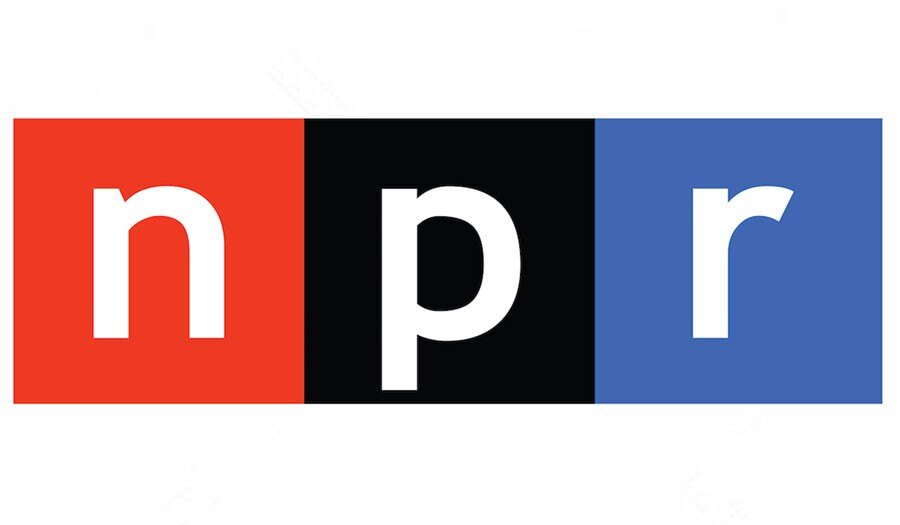  The NPR logo, featuring the letters ‘npr’ in a bold sans-serif font within red, black, and blue squares.