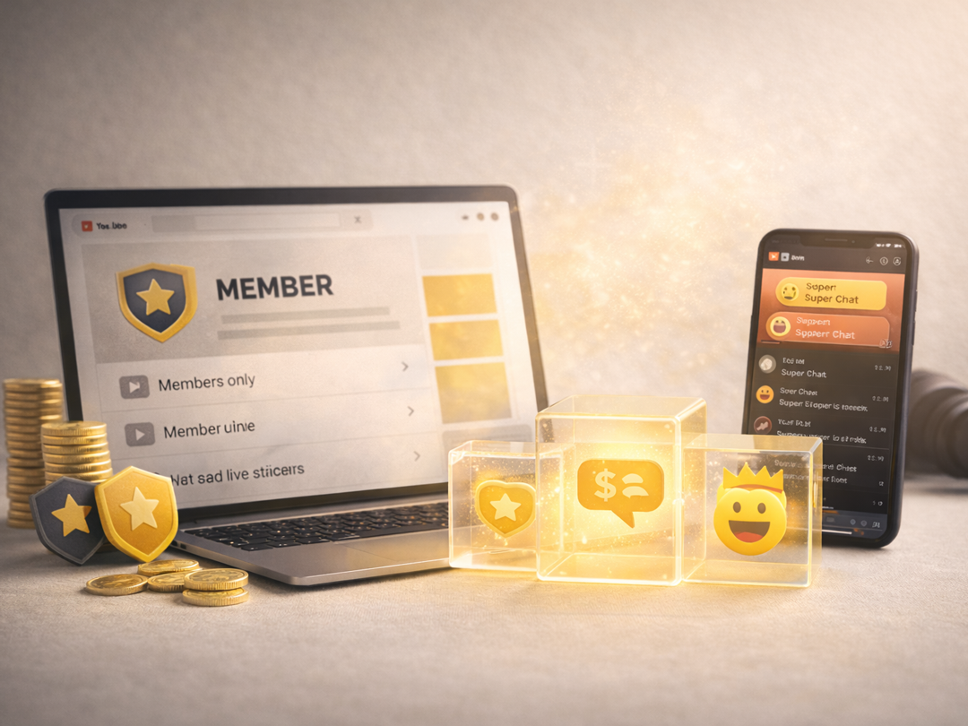 YouTube Monetization strategy featuring channel memberships, Super Chat and fan support tools with recurring revenue visual for Tim Africa. Photo generated by OpenAI ChatGPT 5.2