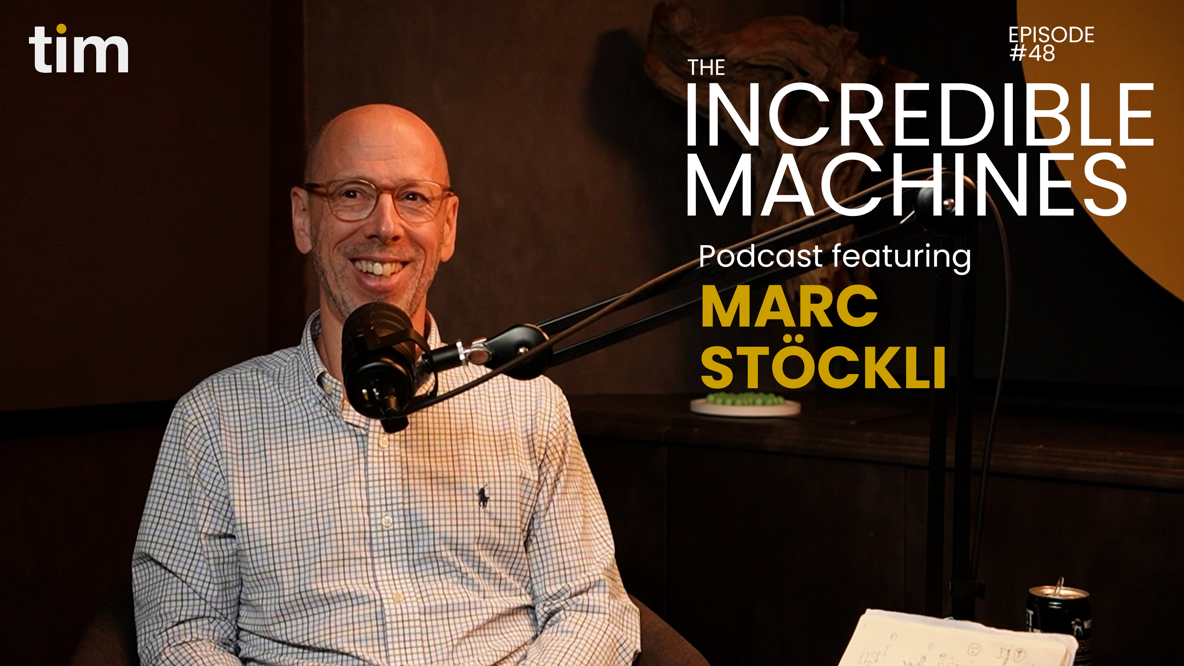 Marc Stöckli on the Incredible Machines Podcast, in the Timm Africa Studio.