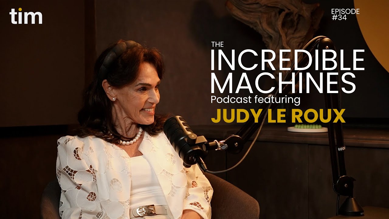 Portrait of Judy Le Roux, guest on The Incredible Machines Podcast Episode 34, on resilience, motherhood and mindset.